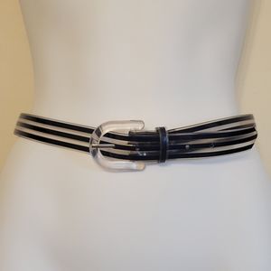 Black and Clear Plastic Belt